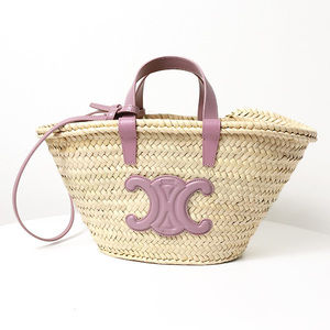 Celine Panier Classic Bag Pink Teen Tan Basket